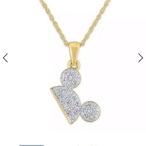 Mickey Mouse Ear Hat Pendant Necklace